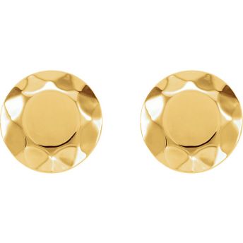 Faceted Design Circle Earrings